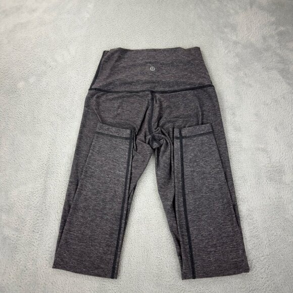 Lululemon Grey Crop Leggings Women’s Size 4 US - Picture 4 of 6